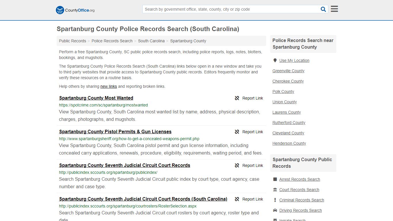 Police Records Search - Spartanburg County, SC (Accidents ...